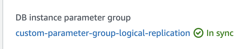 Parameter Group in Sync